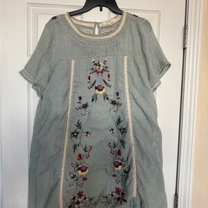 Umgee embroidered Boho dress Size XL